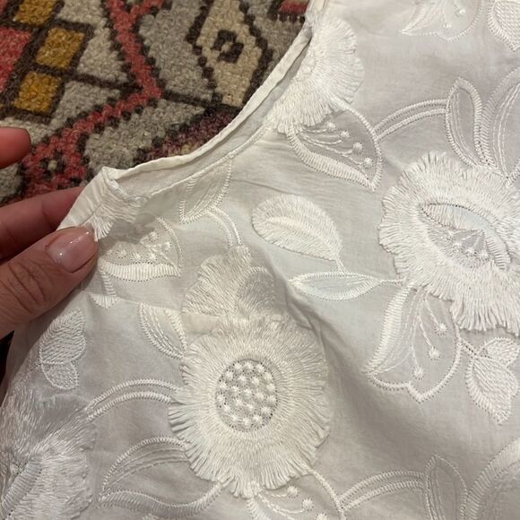 Tahari White Sleeveless Button Down - Picture 6 of 9